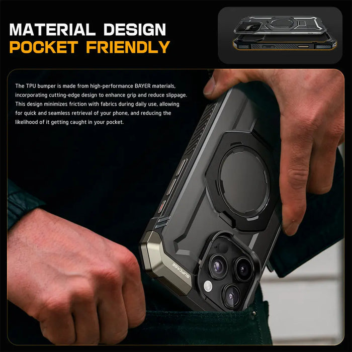 SUPCASE For iPhone 16 Pro Max Case with Camera Control Capture Button UB Grip Heavy Duty Rugged Magnetic Phone Case with Stand