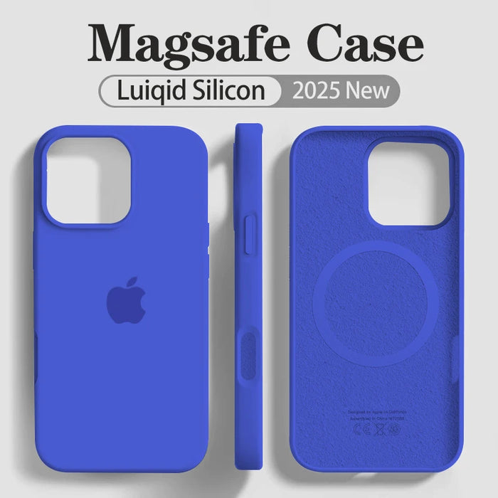 Original Liquid Silicone Magsafe Case for Apple iPhone 17 13 15 16 14 Pro Max Wireless Charging 12 15 16 17 Magnetic Soft Cover