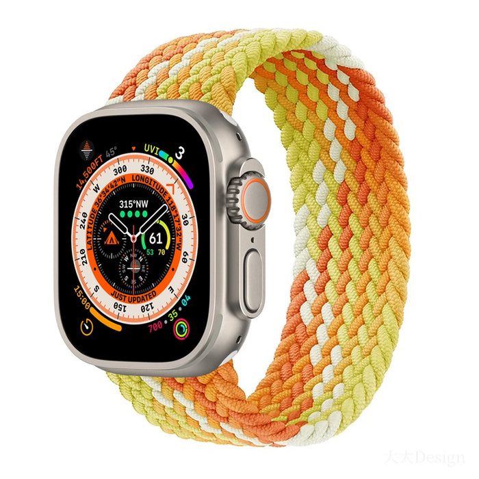 Braided Solo Loop For Apple Watch Strap 44mm 40mm 45mm 41mm 49mm 42mm 46mm Bracelet iWatch Series 10 9 SE 8 7 6 5 4 Ultra 2 Band