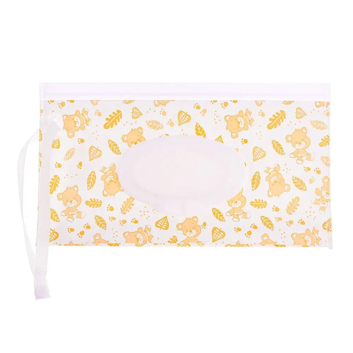 EVA Baby Wet Wipe Pouch Portable Wipes Holder Case Flip Cover Snap-Strap Reusable Refillable Cosmetic Pouch Useful Tissue Box