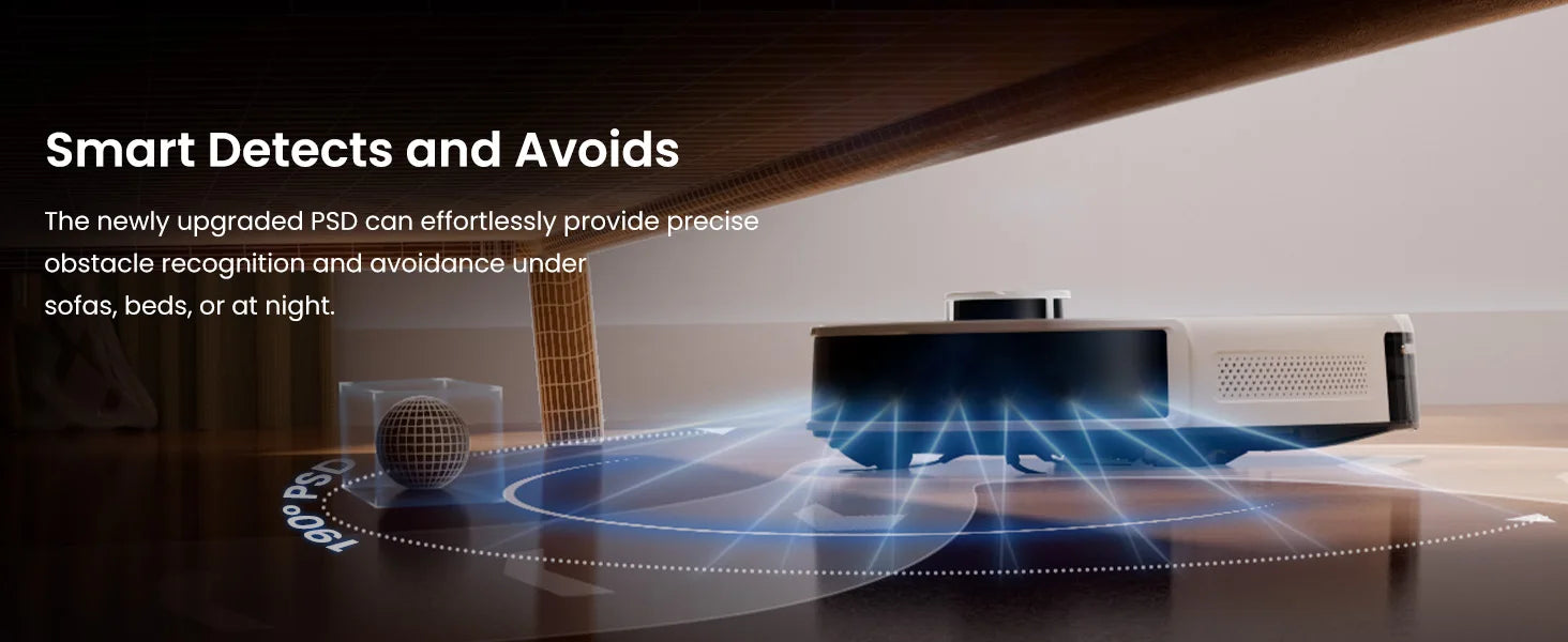 Lefant M2Pro Robot Vacuum with Mop,Self-Emptying, 5500Pa , DTOF Laser Navigation, PSD Obstacle Avoidance, Wi-fi/Alexa Control