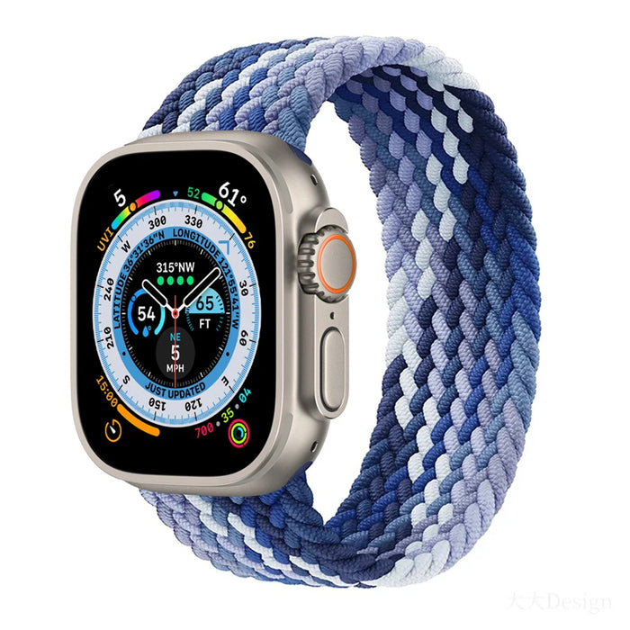 Braided Solo Loop For Apple Watch Strap 44mm 40mm 45mm 41mm 49mm 42mm 46mm Bracelet iWatch Series 10 9 SE 8 7 6 5 4 Ultra 2 Band