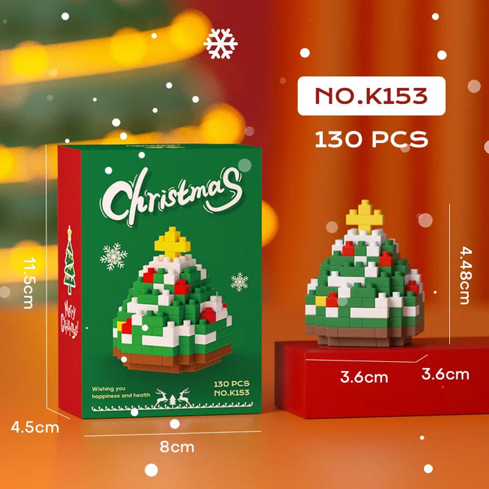 Christmas tree ball micro block figure, 130 pieces, with box