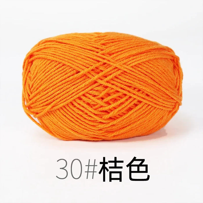 Organic Cotton Yarn 4ply Baby Milk Knitted Yarn For Craft Sweater Hat Dolls Scarves 1 Ball 50g Soft Wool Crochet Yarn Wholesale