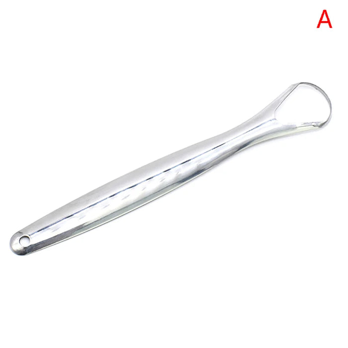1/2Pcs Tongue Scraper Stainless Steel Tongue Cleaner Oral Care Hygiene Scraper Dental Oral Care Hygiene Health Care Tool
