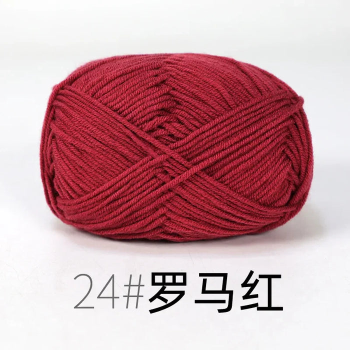 Organic Cotton Yarn 4ply Baby Milk Knitted Yarn For Craft Sweater Hat Dolls Scarves 1 Ball 50g Soft Wool Crochet Yarn Wholesale