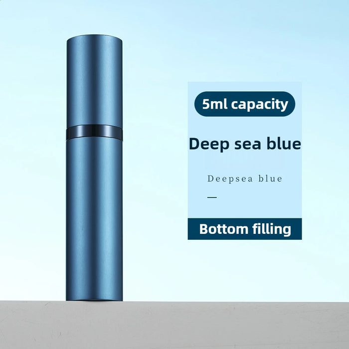 Dark blue 5 mL perfume atomizer
