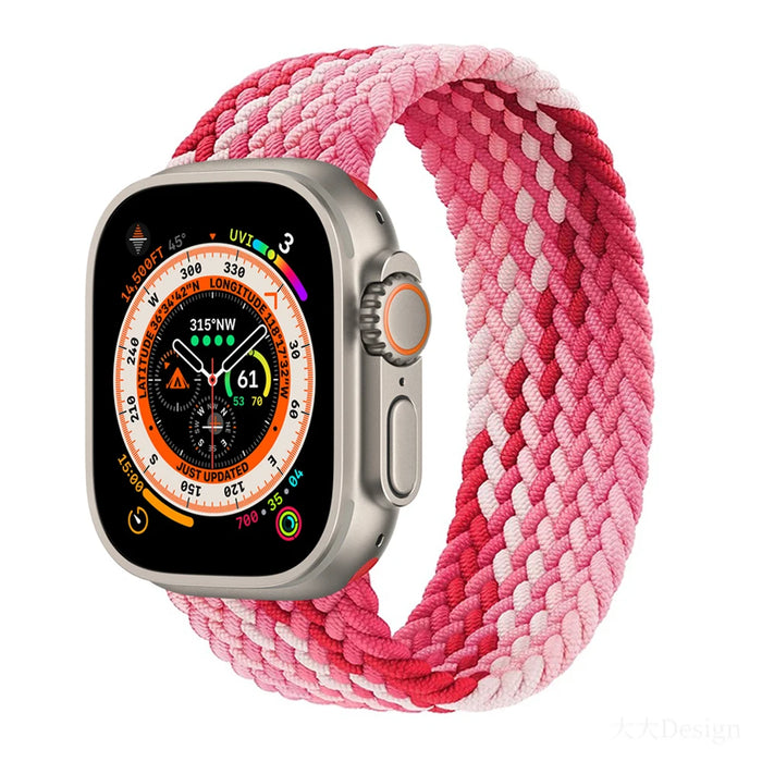 Braided Solo Loop For Apple Watch Strap 44mm 40mm 45mm 41mm 49mm 42mm 46mm Bracelet iWatch Series 10 9 SE 8 7 6 5 4 Ultra 2 Band