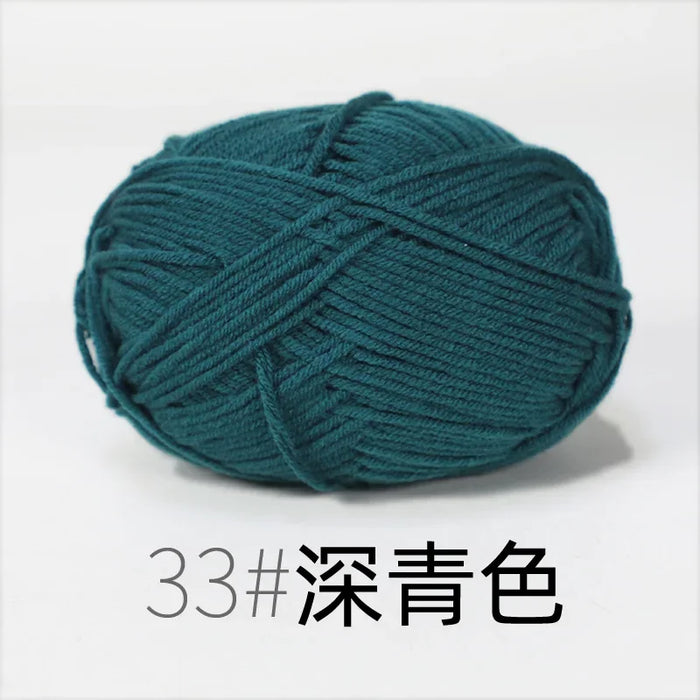 Organic Cotton Yarn 4ply Baby Milk Knitted Yarn For Craft Sweater Hat Dolls Scarves 1 Ball 50g Soft Wool Crochet Yarn Wholesale