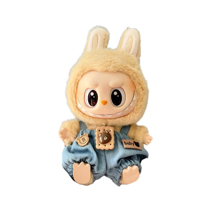 Mini Plush Doll'S Clothes Outfit Accessories For 17cm Korea Kpop Labubu I II Idol Dolls sit party overalls Clothing