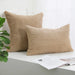 Brown corduroy cushions, square and rectangular