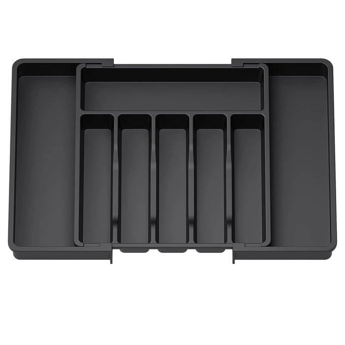 1Pcs Upgradation Adjustable Flatware Tableware Organizer – Plastic Multifunctional Drawer Organizer for Kitchen Counter Utensils