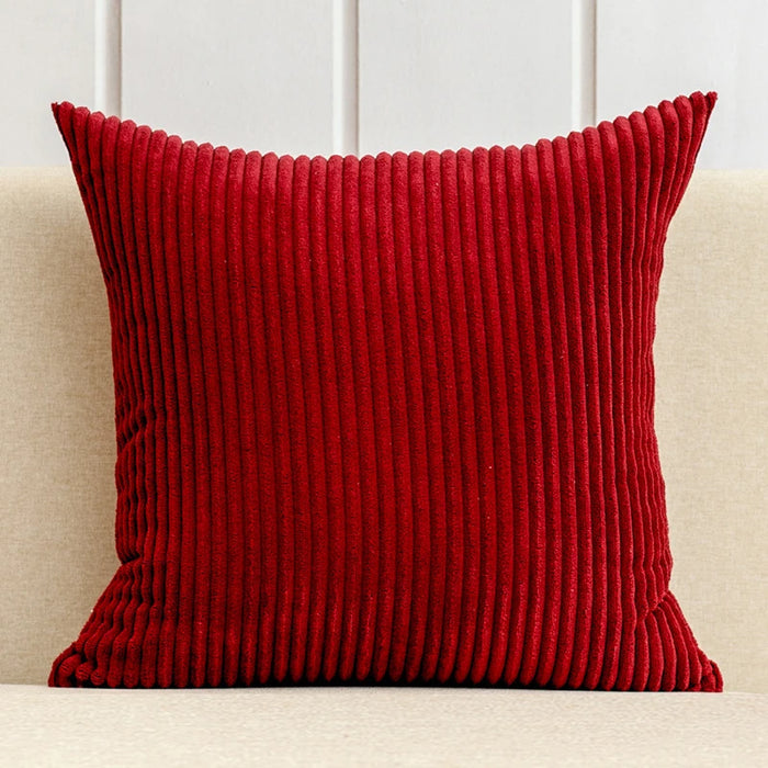 Burgundy corduroy cushion cover