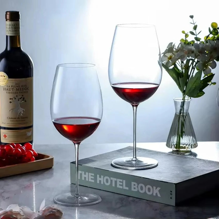 Ultra Thin Crystal Glass Goblet Sensory Oot-bellied Red Wine Glass Home Fine Stick Wine Burgundy Glass
