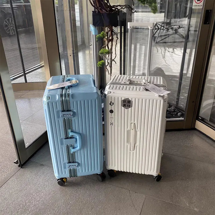 Large Capacity Rectangular Aluminum Suitcase ABS Carrry-on Luggage