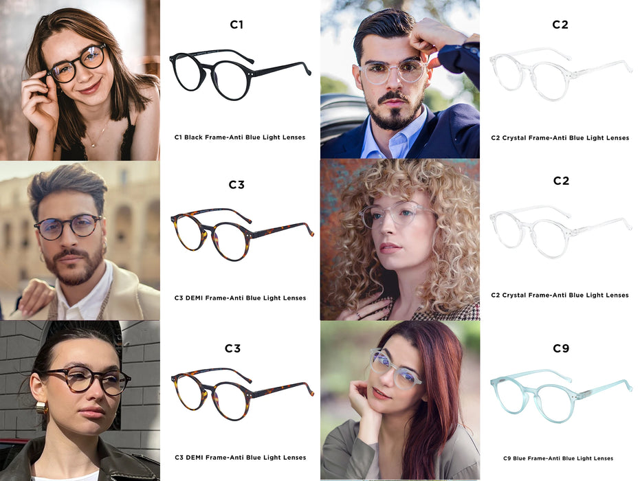 ZENOTTIC  Anti Blue Light Blocking Reading Glasses Women Men Anti-Glare Presbyopic Computer Eyeglasses Diopter from +0 to +4.0
