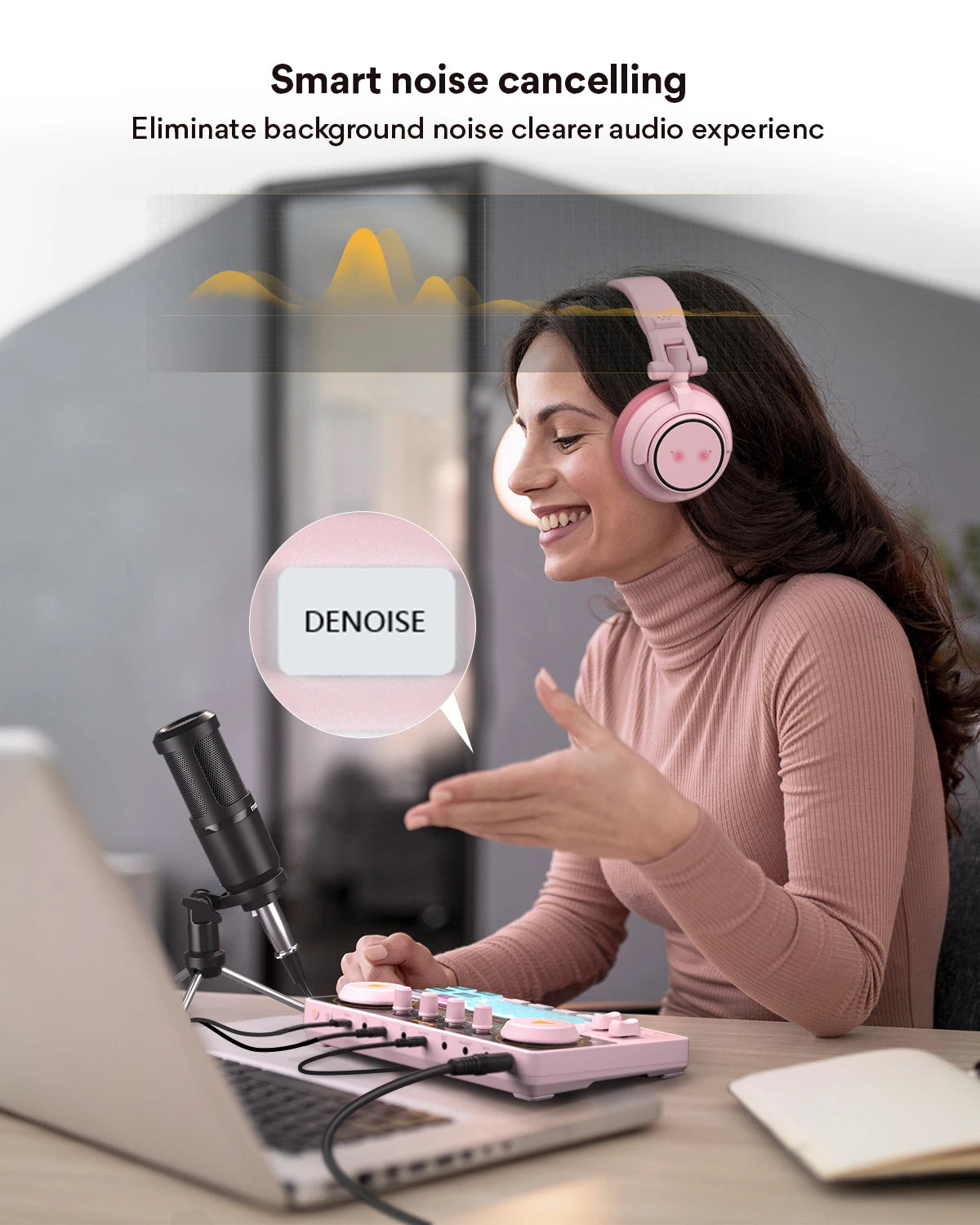 Maono AM200-S1 Sound Card Microphone Set MaonoCaster Audio Interface with Mic