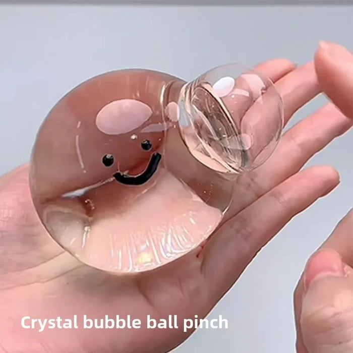 Stress Relief Balls 5 Cm Stress Ball Squeeze Toy Squishy Fidget Toys Crystal Transparent Bouncy Bubble Ball Stress Reliever Toys