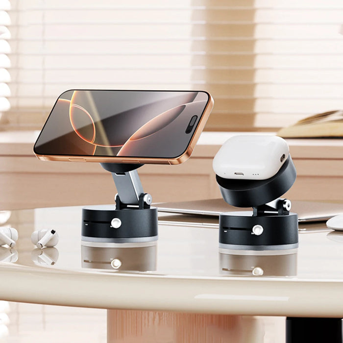 Suction Cup Magnetic Phone Holder Multifunctional Foldable Vacuum Storage Holder for Home Kitchen Vacuum Phone Mount
