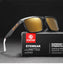 KDEAM polarized square sunglasses, mirror gold lenses (C29)