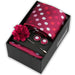 Men's tie gift set, style BBJ-25: tie, pocket square, cufflinks and pins in a gift box