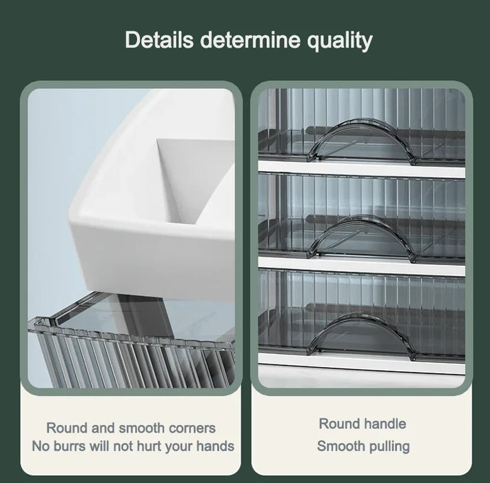 New 1Pc 5-layer Makeup Storage Box Debris Storage Box Drawer-style Dressing Table Office DeskCosmetics Multi-layerstoragecabinet
