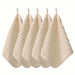 Set of 5 beige hand towels