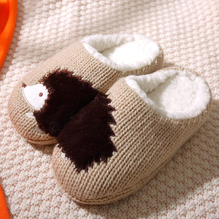 Winter Women's Slippers Cartoon Cute Dog Indoor Warm Non-slip Soft Sole Good Breathable Homeshoes Fashion Causal Cotton Shoes