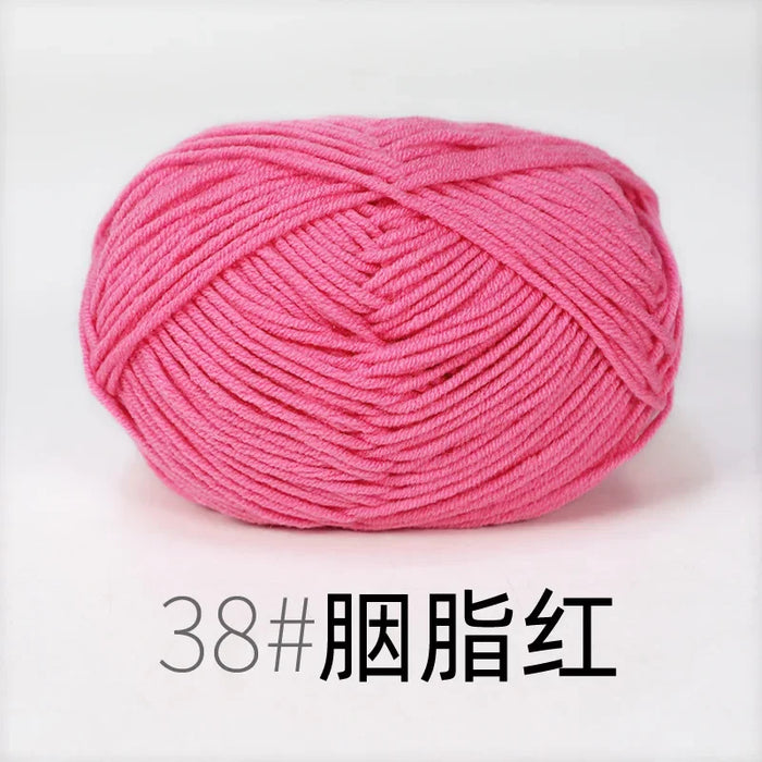 Organic Cotton Yarn 4ply Baby Milk Knitted Yarn For Craft Sweater Hat Dolls Scarves 1 Ball 50g Soft Wool Crochet Yarn Wholesale