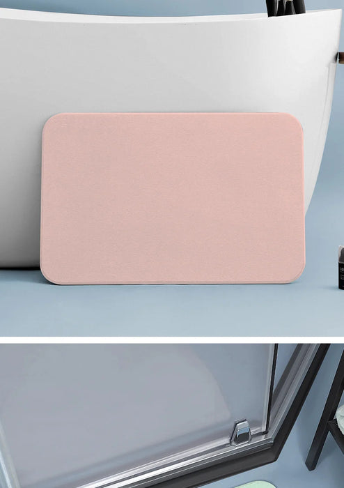 Diatomite Mat Stone Bath Mat Super Absorbent Diatomite Carpet Quick Drying Diatomaceous Earth Bath Mats Non-Slip Shower Rug