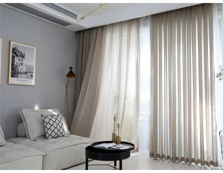 1Pc  Super Soft Chiffon White Tulle Sheer Curtains for Living Room Lining Bedroom Window Decor