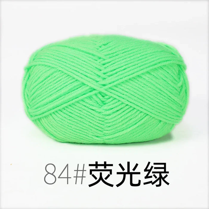 Organic Cotton Yarn 4ply Baby Milk Knitted Yarn For Craft Sweater Hat Dolls Scarves 1 Ball 50g Soft Wool Crochet Yarn Wholesale