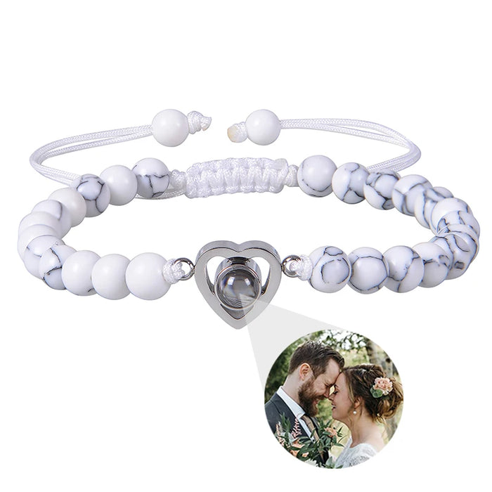 Custom Bracelet with Picture inside Personalized Projection Bracelets with Photos Picture Bracelet Personalized Memorial Gifts