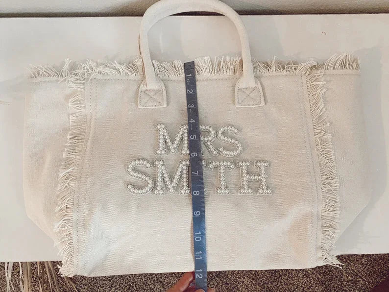 Summer Tote Bag for Bride | Bridesmaid Tote | Gift for Bride |Honeymoon Bag