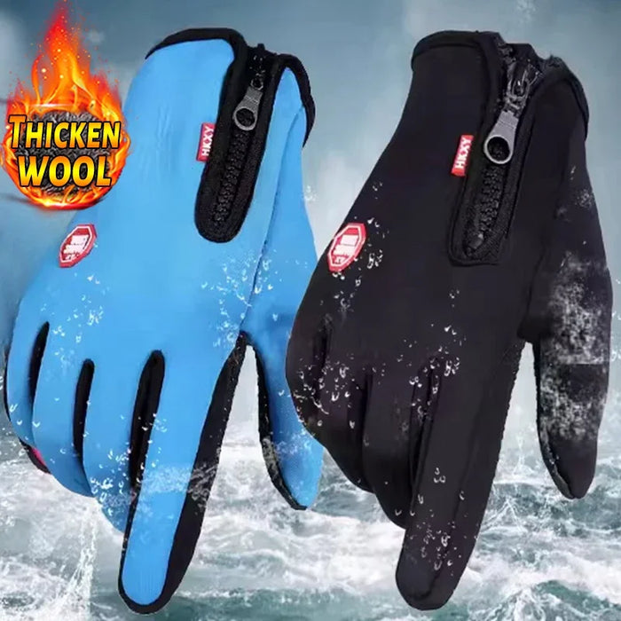 Waterproof Winter Gloves For Men Perfect with Touchscreen and Zipper