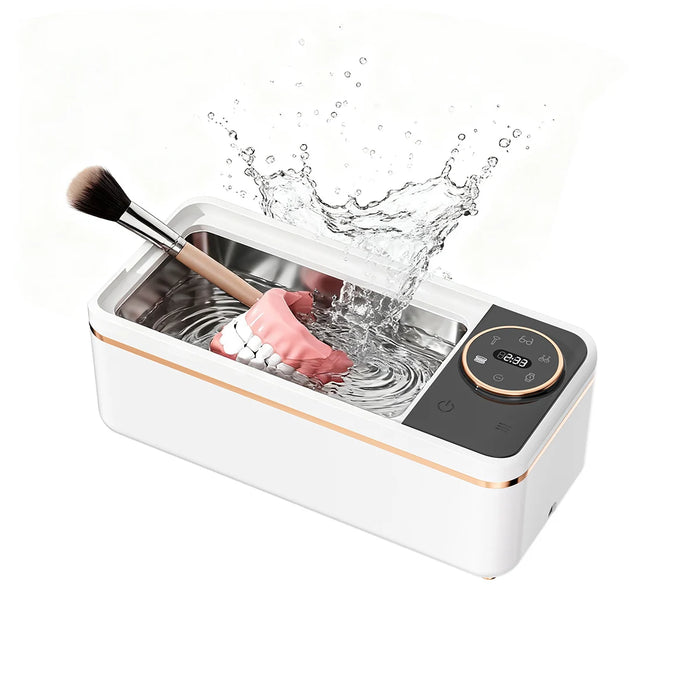 Ultrasonic 48KHZ Glasses Cleaner Machine, Soundwave technology Denture Cleaner, Jewelry & Makeup Brush Cleaning Machine
