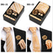 Four men's tie gift sets in assorted patterns with style codes