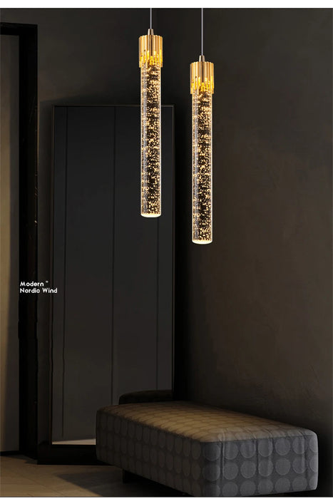 Modern Luxury Crystal Pendant Lamps Home Decor Bedside Hanging Light