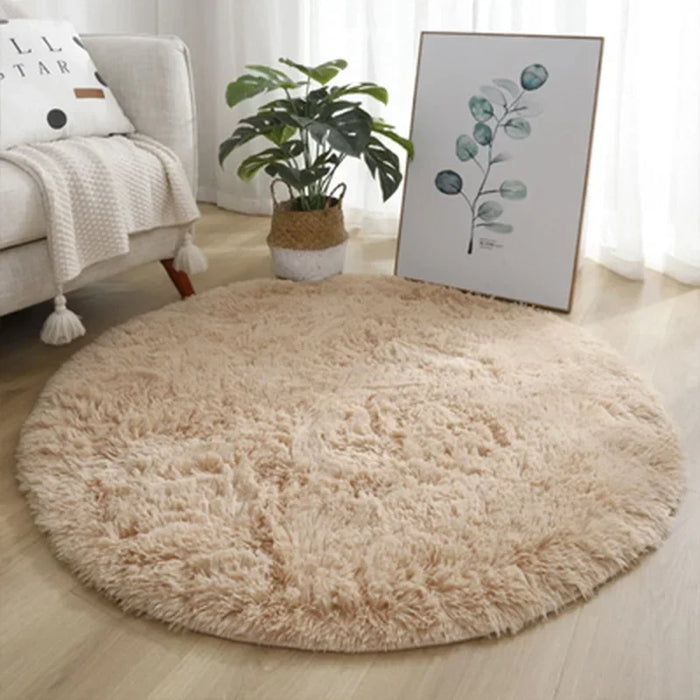 Ultra Soft Plush Round Rug Mat - Fluffy White Carpet for Living Room, Home Decor and Bedroomr, Bedroom and Kids Room