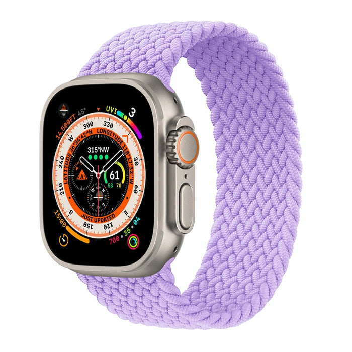 Braided Solo Loop For Apple Watch Strap 44mm 40mm 45mm 41mm 49mm 42mm 46mm Bracelet iWatch Series 10 9 SE 8 7 6 5 4 Ultra 2 Band