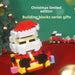 Santa micro block figure on a sleigh