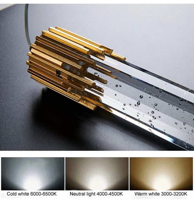 Modern Luxury Crystal Pendant Lamps Home Decor Bedside Hanging Light
