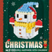 Snowman with blue hat micro block figure