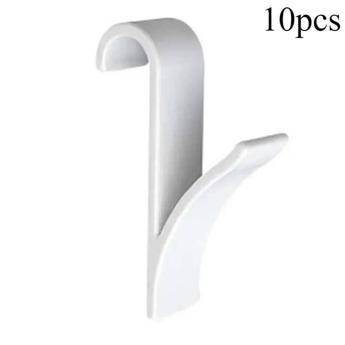 Kitchen Bathroom Hanger Clips Storage Racks White Clear Hanger Heated Towel Radiator Rail Clothes Scarf Hanger Hooks Holder