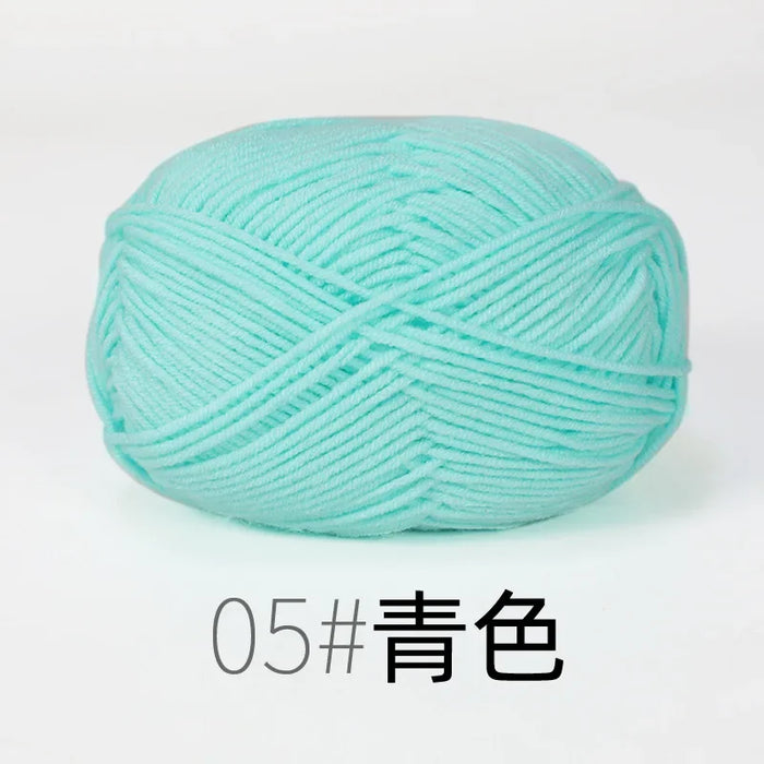 Organic Cotton Yarn 4ply Baby Milk Knitted Yarn For Craft Sweater Hat Dolls Scarves 1 Ball 50g Soft Wool Crochet Yarn Wholesale