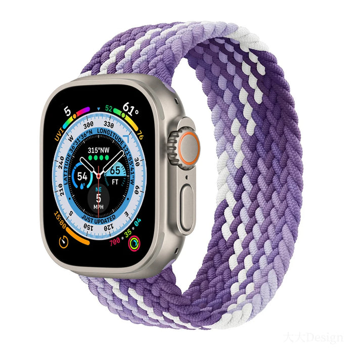 Braided Solo Loop For Apple Watch Strap 44mm 40mm 45mm 41mm 49mm 42mm 46mm Bracelet iWatch Series 10 9 SE 8 7 6 5 4 Ultra 2 Band