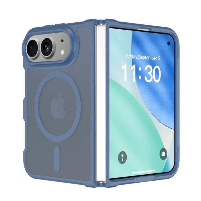 Slim Matte Translucent For Magsafe Case For iPhone Duo duo DUO Fold Wireless Charging Shockproof Back Front PC Hard Cover
