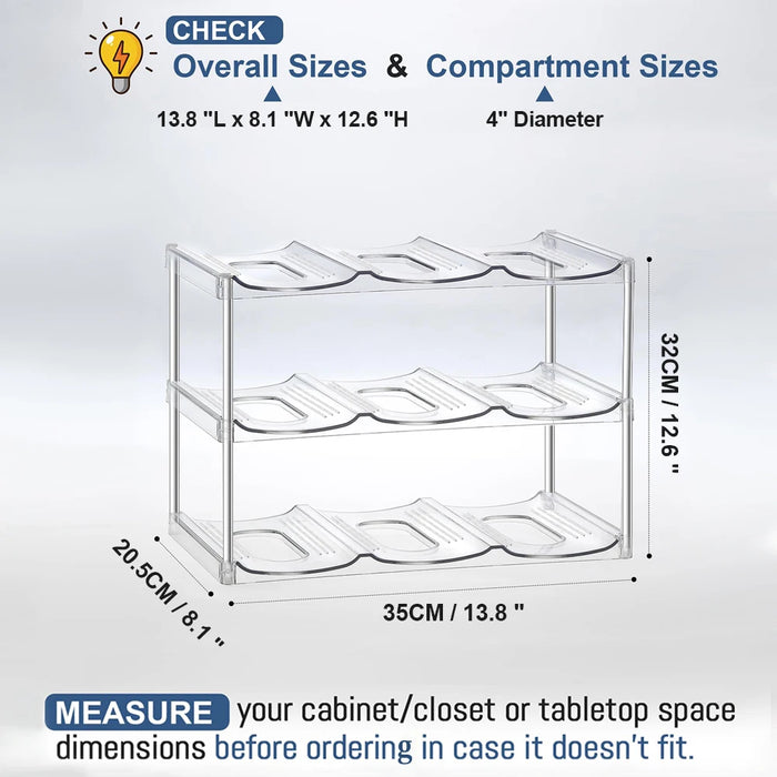 Multilayer Water Bottle Organizer For Stanley Tumbler Organizer Cabinet Stackable Wine Rack Beverage Thermos Storage shelf