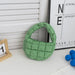 Green mini quilted puffer tote