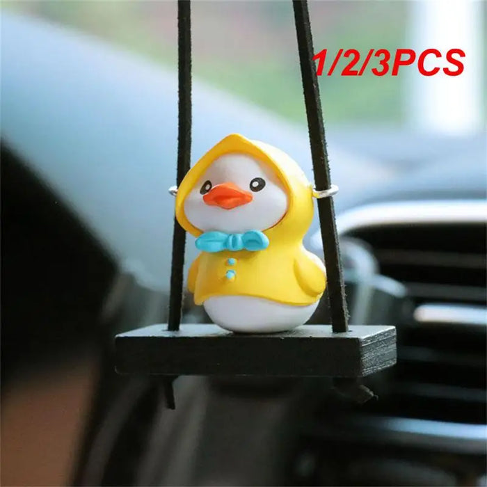 Little Yellow Duck Car Pendant Swing Auto Rearview Mirror Hanging Decorations